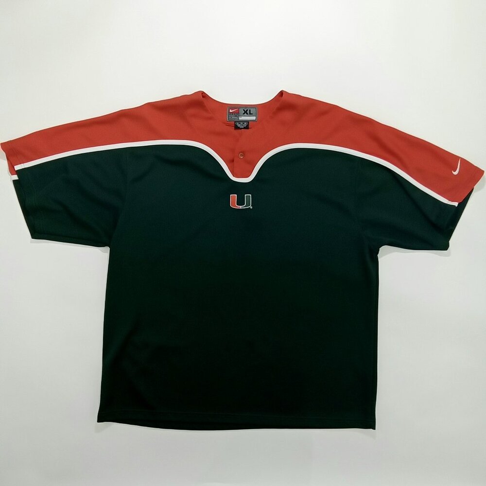 Vintage Nike Team Miami Hurricanes Jersey Shirt Men's Size:XL